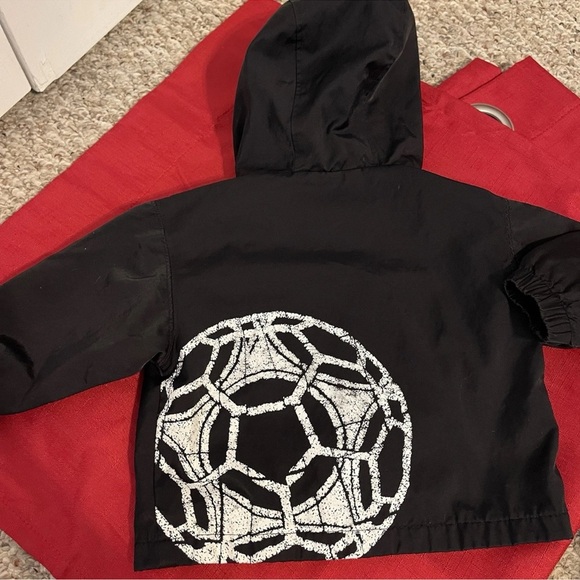 Vintage~Y2K Outbreak Kids Soccer Theme Hooded Jacket Size 12months - Picture 5 of 6